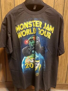 Monster Jam World Tour 2019 Double Sided Graphic Tee - Black 2xl